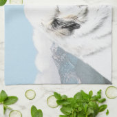 Grote Pyreneeën schilderen - Oorspronkelijke honde Theedoek (Gevouwen)