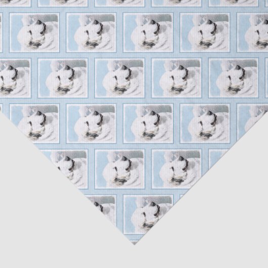 Grote Pyreneeën schilderen - Oorspronkelijke honde Tissuepapier (Detail)