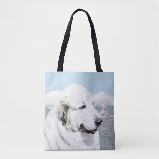 Grote Pyreneeën schilderen - Oorspronkelijke honde Tote Bag (Voorkant)
