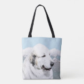 Grote Pyreneeën schilderen - Oorspronkelijke honde Tote Bag (Achterkant)