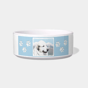 Grote Pyreneeën schilderen - Oorspronkelijke honde Voerbakje