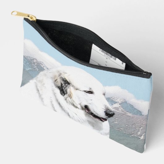 Grote Pyreneeën Schilderen Wit Originele Huisdier  Etui (Open)