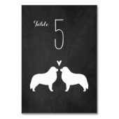 Grote Pyreneeën Silhouetten bruiloft receptie Kaart (Achterkant)