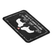 Grote Pyreneeën Silhouetten Bruiloft Save the Date Magneet (Rechterzijde)