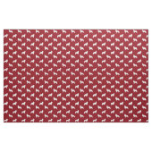 Grote Pyreneeën Silhouettes Red en White Patterned Stof (Yard (91,4 cm))