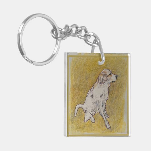 Grote Pyreneeën-Sleutelhanger Sleutelhanger (Voorkant Links)