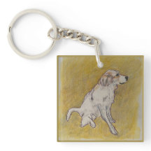 Grote Pyreneeën-Sleutelhanger