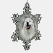 Grote Pyreneeën Snowflake Ornament - Winterontwerp (Links)