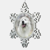 Grote Pyreneeën Snowflake Ornament - Winterontwerp (Rechts)