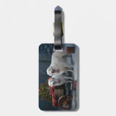 Grote Pyreneeën Snowy Sleigh Kerst Decor Bagagelabel (Achterkant verticaal)