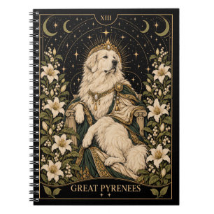 Grote Pyreneeën, Starlit Tarot Kunst Notitieboek