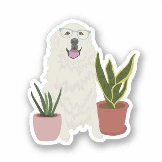 Grote Pyreneeën-Sticker Sticker (Voorkant)