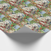 Grote Pyreneeën Vakantie Bakken: Feestelijke Kerst Cadeaupapier (Hoek)