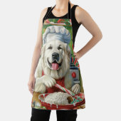 Grote Pyreneeën Vakantie Bakken: Feestelijke Kerst Schort (Insitu)