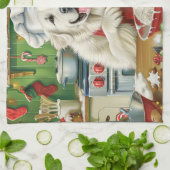 Grote Pyreneeën Vakantie Bakken: Feestelijke Kerst Theedoek (Gevouwen)