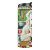 Grote Pyreneeën Vakantie Bakken: Feestelijke Kerst Thermosbeker (Gedraaid links)