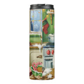 Grote Pyreneeën Vakantie Bakken: Feestelijke Kerst Thermosbeker (Achterkant)