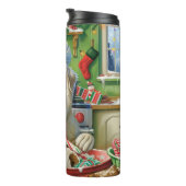 Grote Pyreneeën Vakantie Bakken: Feestelijke Kerst Thermosbeker (Geroteerd rechts)