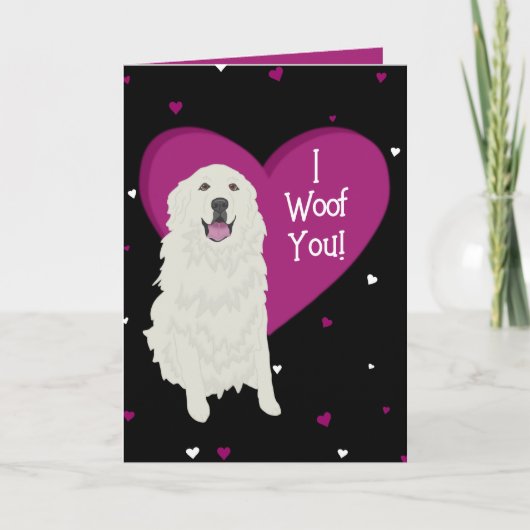 Grote Pyreneeën-Valentijnsdag Bedankkaart (Voorkant)