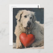 Grote Pyreneeën Valentijnsdag  Briefkaart (Voorkant / Achterkant)