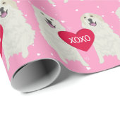 Grote Pyreneeën-Valentijnsdag Cadeaupapier (Rol Hoek)