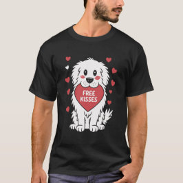 Grote Pyreneeën Valentijnsdag Gratis Kusjes T-shirt