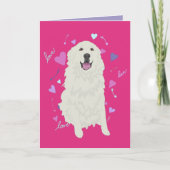 Grote Pyreneeën-Valentijnsdag Kaart (Voorkant)