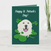 Grote Pyreneeën van St. Patrick's Day Kaart (Voorkant)