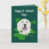 Grote Pyreneeën van St. Patrick's Day Kaart (Gele Bloem)