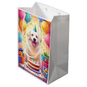 Grote Pyreneeën Verjaardagsfeest Medium Cadeauzakje (Achterkant Gekanteld)