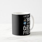 Grote Pyreneeën Vid Book Reader Book Funny Dog Mam Koffiemok (Voorkant rechts)