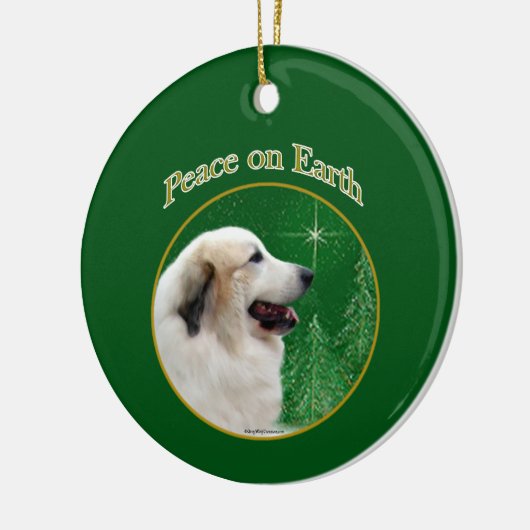 Grote Pyreneeën vrede Keramisch Ornament (Links)