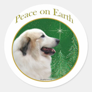 Grote Pyreneeën Vrede Ronde Sticker