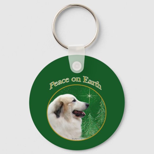 Grote Pyreneeën vrede Sleutelhanger (Voorkant)