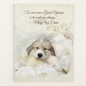 Grote Pyreneeën Waterverf Puppy Planner (Voorkant)