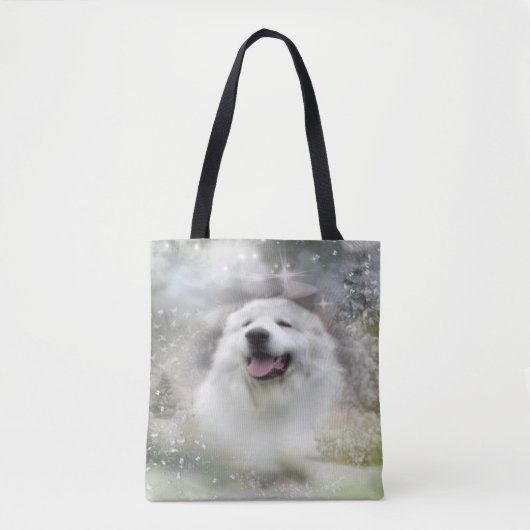 Grote Pyreneeën Winter Scene Tote Bag (Voorkant)