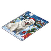 Grote Pyreneeën Winter Wonderland Kerstvreugde Notitieboek (Linkerzijde)