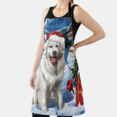 Grote Pyreneeën Winter Wonderland Kerstvreugde Schort (Insitu)