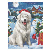 Grote Pyreneeën Winterwonderland Kerstvreugde Tafelkleed (Voorkant)