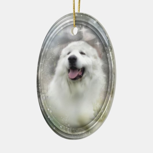 Grote Pyreneeën XMas-Ornament Keramisch Ornament (Links)