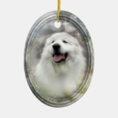 Grote Pyreneeën XMas-Ornament Keramisch Ornament (Voorkant)