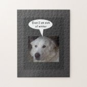 Grote Pyreneeën ziek van de winter Legpuzzel (Verticaal)