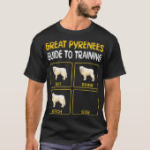 Grote Pyreneeëngids voor het trainen van honden T-shirt (Voorkant)
