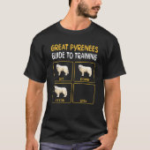 Grote Pyreneeëngids voor het trainen van honden T-shirt (Voorkant)