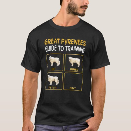 Grote Pyreneeëngids voor het trainen van honden T-shirt (Voorkant)