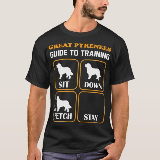 Grote Pyreneeëngids voor training Funny Dog Pet T-shirt (Voorkant)