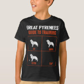 Grote Pyreneeëngids voor training voor Funny Dog P T-shirt (Voorkant)