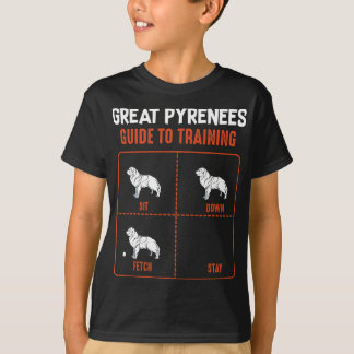 Grote Pyreneeëngids voor training voor Funny Dog P T-shirt