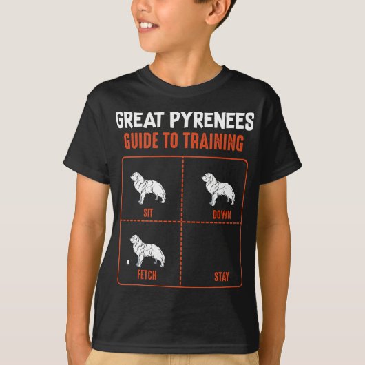Grote Pyreneeëngids voor training voor Funny Dog P T-shirt (Voorkant)