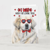 Grote Pyreneeënhond gemaakt voor het houden van je Feestdagen Kaart (Voorkant)